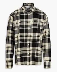 Officine Generale Giacomo checked cotton-twill shirt - Black Black