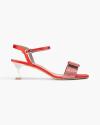 Gina Rossini embellished satin sandals - Red Red