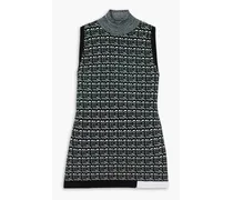 Renecia jacquard-knit turtleneck top - Black