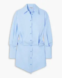 ATTICO Silvye cotton-poplin mini shirt dress - Blue Blue