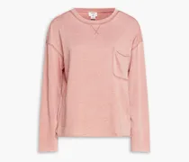 Mélange stretch-jersey top - Pink