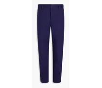 Stretch cotton-twill pants - Blue