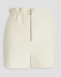 ba&sh Cotton-blend bouclé shorts - White White