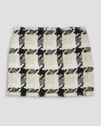 Versace Checked wool-blend tweed mini skirt - White White