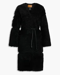 Zimmermann Knit-trimmed shearling coat - Black Black