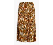Leopard-print crepe mini skirt - Animal print
