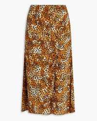 Maje Leopard-print crepe mini skirt - Animal print Animal