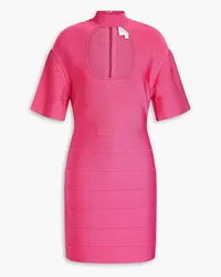 Hervé Léger Cutout bandage mini dress - Pink Pink