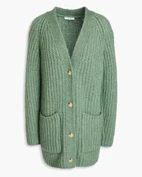 Vince Ribbed alpaca-blend cardigan - Green Green