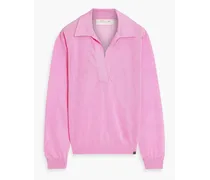 Stretch-knit polo sweater - Pink
