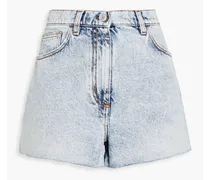 Acid-wash denim shorts - Blue