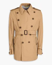 Canali Belted shell trench coat - Brown Brown