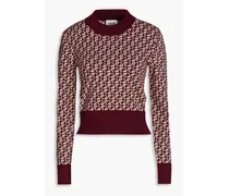 Murfy jacquard-knit sweater - Burgundy