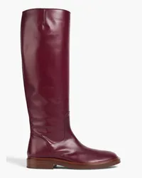 TOD'S Leather knee boots - Burgundy Burgundy