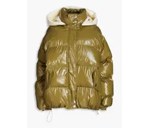 Garate quilted coated shell hooded jacket - Green