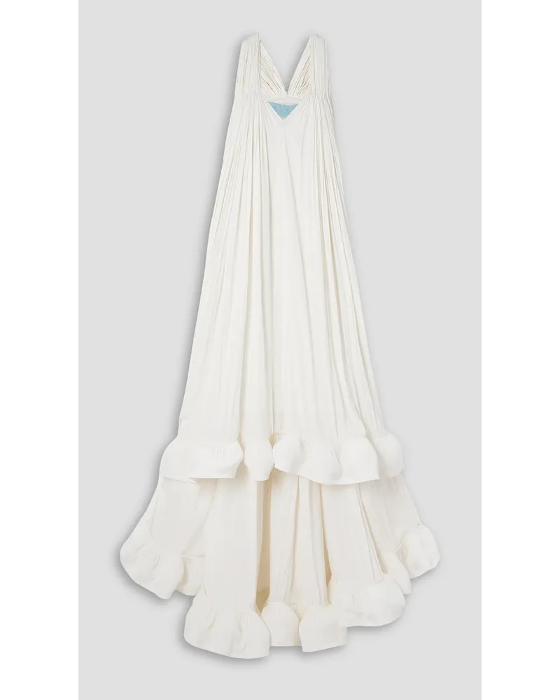 Lanvin Ruffled chiffon gown - White White