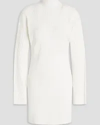 Hervé Léger Ribbed-knit mini dress - White White