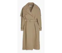 Belted cotton trench coat - Neutral
