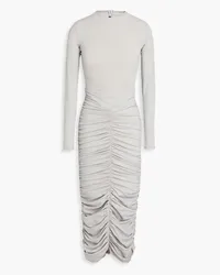 Alex Perry Ruched stretch-jersey midi dress - Gray Gray