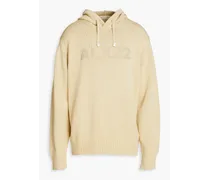 Printed cotton hoodie - Neutral