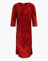 By Malene Birger Ruched chenille dress - Red Red