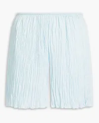 Vince Plissé crepe-satin shorts - Blue Blue