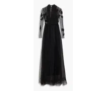 Embellished tulle gown - Black