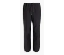 Stretch-cotton-twill drawstring pants - Gray