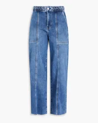 Frame Denim Cropped high-rise wide-leg jeans - Blue Blue