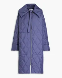 Ganni Quilted ripstop coat - Blue Blue