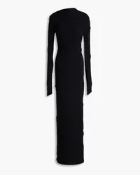 Balenciaga Ribbed-knit maxi dress - Black Black