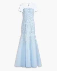 Carolina Herrera New York Embellished tulle gown - Blue Blue