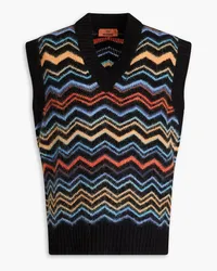 Missoni Brushed jacquard-knit vest - Black Black