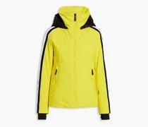 Sidonie padded striped hooded ski jacket - Yellow