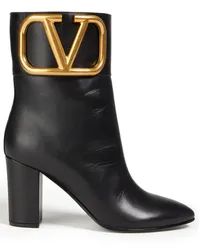 Valentino Garavani VLOGO leather ankle boots - Black Black