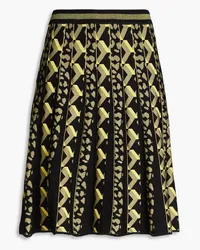 Diane von Furstenberg Pintucked jacquard-knit skirt - Black Black