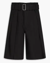 Jil Sander Pleated cotton-canvas shorts - Black Black