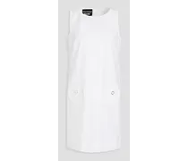 Cotton-blend mini dress - White