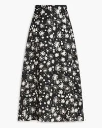 Mother of Pearl Amelie floral-print TENCEL™ Lyocell-twill midi skirt - Black Black