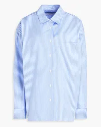 IRO Yara striped cotton-poplin shirt - Blue Blue