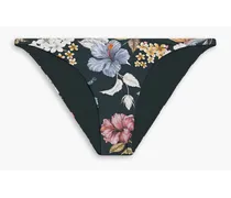 Ashley floral-print low-rise bikini briefs - Green