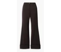 Woven straight-leg pants - Brown