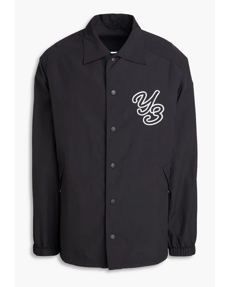 Y-3 Embroidered shell jacket - Black Black