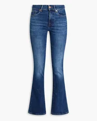 7 for all mankind Faded low-rise bootcut jeans - Blue Blue