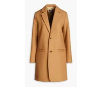 Wool-blend felt coat - Brown