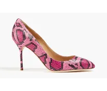 Chichi snake-effect leather pumps - Pink