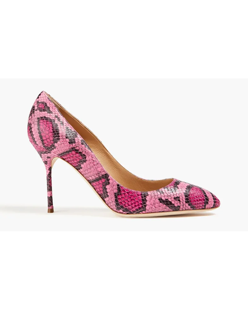 Sergio Rossi Chichi snake-effect leather pumps - Pink Pink