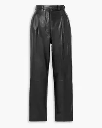 Giuliva Heritage Collection Cornelia leather straight-leg pants - Black Black