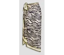 Zebra-print georgette pareo - Animal print