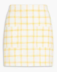 Claudie Pierlot Checked cotton mini skirt - Yellow Yellow